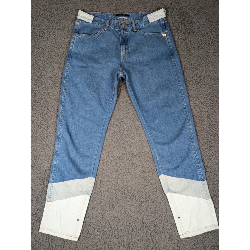 Scotch & Soda Jeans Womens 27/32 Bandit Boyfriend Blue Color Block Cotton Pins